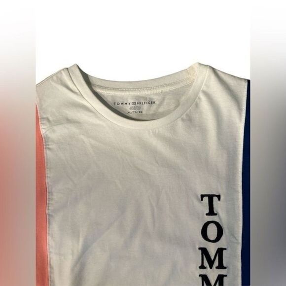 Tommy Hilfiger Mens Size XL Cotton Embroidered TOMMY Logo Crew-Neck T-Shirt EUC - Picture 3 of 3